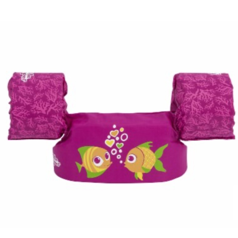 EUC 33-55 lb pink/purple Heart Bubble Fish Puddle Jumpers